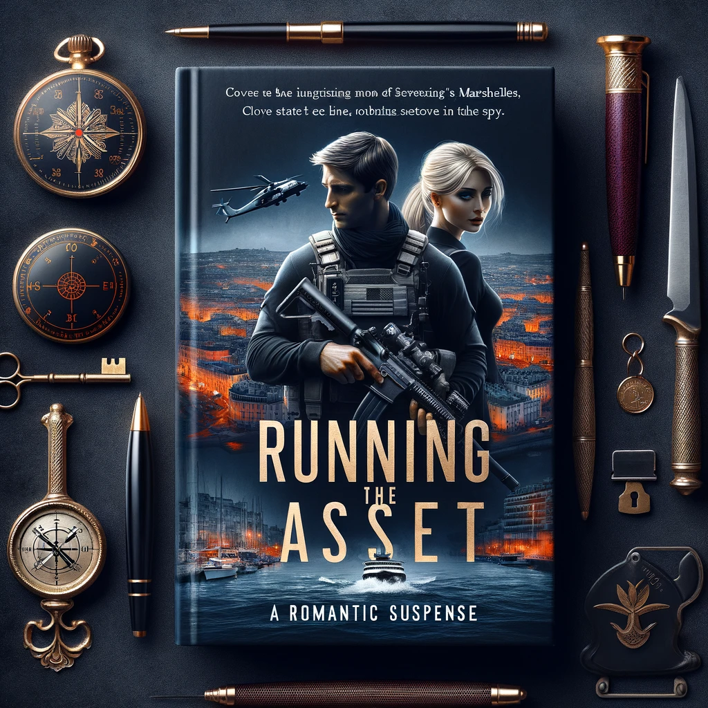 A classy and more detailed book mockup of Running the Asset by Susan Tippett Braithwaite